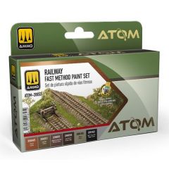 Ammo Mig Jimenez - ATOM RAILWAY FAST METHOD PAINT SET (10/24) *