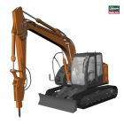 Hasegawa - 1/35 HITACHI EXCAVATOR ZAXIS 135US H. BREAKER 66109 (3/24) *