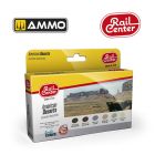 Ammo Mig Jimenez - RAIL CENTER - AMERICAN DESERTS 15ML 6 JARS 1