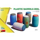 MiniArt - 1/24 PLASTIC BARRELS 200L 6 PCS. (9/24) *