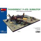 MiniArt - 1/48 P-47D THUNDERBOLT BUBBLETOP W/BASE en ACCESS (11/24) *