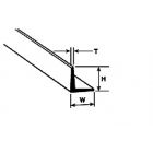 Plastruct - ANGLE FINELINE STYRENE 1.6x1.6x0.5MM 250MM 10X AFS-2