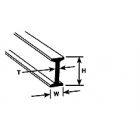 Plastruct - I-BEAM FINELINE STYRENE 1.6x0.8x0.4MM 250MM 10X BFS-2