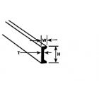 Plastruct - CHANNELS FINELINE STYRENE 3.2x1.3x0.6MM 375MM 8X CFS-4