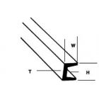 Plastruct - DEEP CHANNEL FINELINE STYRENE 1.6x1.1x0.4MM 250MM 10X UFS-2