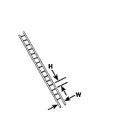 Plastruct - 1/200 LADDER STYRENE WH. 2.0x4.0MM 75MM 2X LS-2