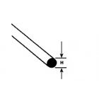 Plastruct - ROD ROUND STYRENE 0.5MM 250MM 10X MR-20