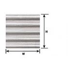 Plastruct - 1/24 SHEET CORRUGATED SIDING WH. 0.5x275x175MM 2X PS-26