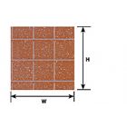 Plastruct - SHEET SQUARE TILE WH./CL./RED 12.7x300x175MM 2X PS-45