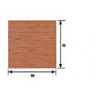 Plastruct - 1/125 SHEET BRICK RED CLAY 0.5x300x175MM 2X PS-95