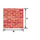 Plastruct - 1/24 SHEET BRICK ROUGH RED CLAY 0.5x300x175MM 2X PS-98