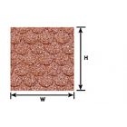 Plastruct - 1/24 SHEET SCAL EDGE TILE RED CLAY 0.5x300x175MM 2X PS-128