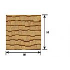 Plastruct - 1/48 SHEET WOOD SHAKE SHINGLE BEIGE 0.5x300x175MM 2X PS-130