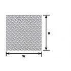 Plastruct - 1/48 SHEET DIAMOND PLATE G WH. 0.5x300x175MM 2X PS-152