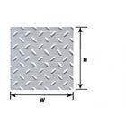 Plastruct - 1/200 SHEET DIAMOND PLATE N WH. 0.5x300x175MM 2X PS-154