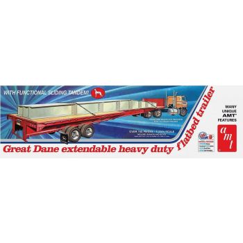 AMT - 1/25 GREAT DANE EXTENDABLE FLAT BED TRAILER