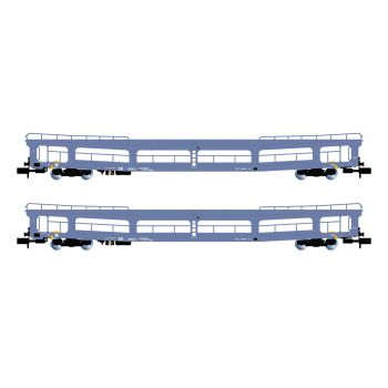 Arnold - Dr 2-pack Ddm 916 Car Transporter Coaches Blue Iv (12/22) *arn-hn4409