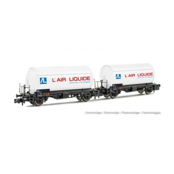 Arnold - Sncf 2-p 2-axle Gas Tank Wagons Air Liquide Iv-v (6/22) *arn-hn6526