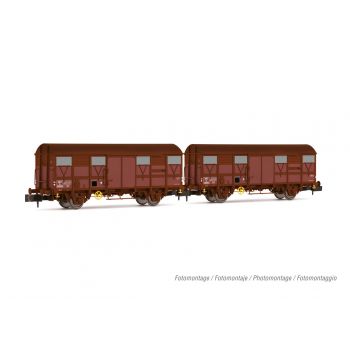 Arnold - SNCF 2-P 2-AXLE COV. WAGONS KV PERMAPLEX III (6/23) *