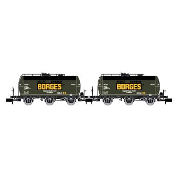 Arnold - 1/160 RENFE 2-P SET 3-AXLE TANK WAG BORGES III (9/24) *