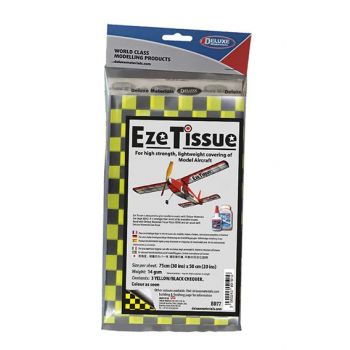Deluxe Materials - EZE TISSUE BLACK/YELLOW CHEQUER 3 SHEETS/PACK  BD77