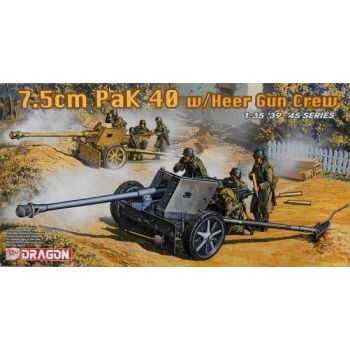 Dragon - 1/35 7.5CM PAK 40 W/HEER GUN CREW WWII (8/24) *