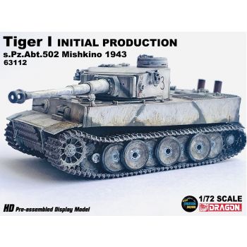 Dragon - 1/72 TIGER I INITIAL PROD S.PZ.ABT.502 MISHKIN 1943 (3/23) *