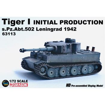 Dragon - 1/72 TIGER I INITIAL PROD S.PZ.ABT.502 LENING 1942 (12/22) *