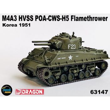 Dragon - 1/72 M4a3 Hvss Poa-cws-h5 Flamethrower Korea 1951 (8/22) * - Dra63147