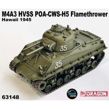 Dragon - 1/72 M4a3 Hvss Poa-cws-h5 Flamethrower Hawaii 1945 (9/22) * - Dra63148