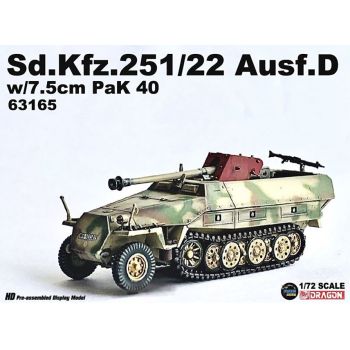 Dragon - 1/72 SD.KFZ.251/22 AUSF.D W/7.5CM PAK 40 (12/22) *