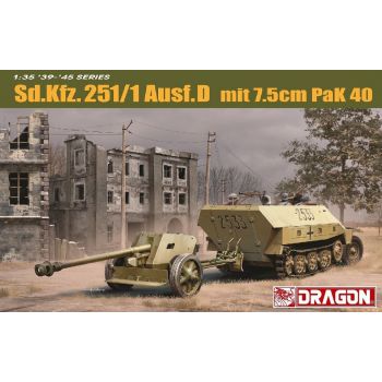 Dragon - 1/35 SD.KFZ.251/1 AUSF.D W/7.5CM PAK 40 (9/24) *