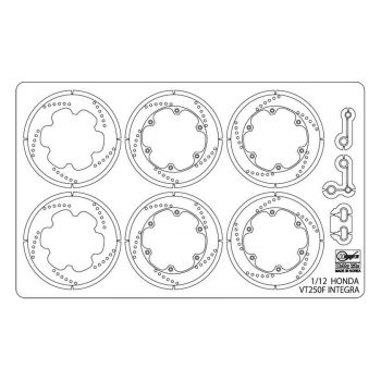 Hasegawa - 1/12 PHOTO-ETCHED PARTS FOR HONDA VTF250F 21766 (1/25) *