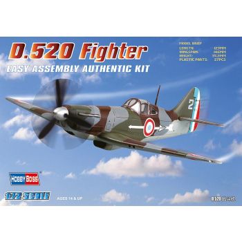 Hobbyboss - 1/72 D.520 Fighter - Hbs80237