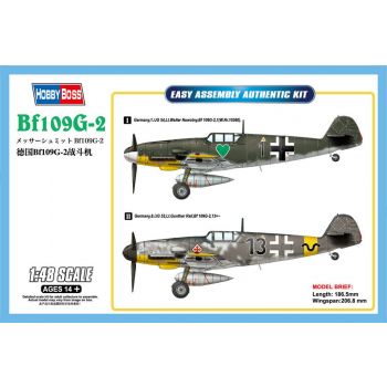 Hobbyboss - 1/48 Messerschmitt Bf109g-2 - Hbs81750