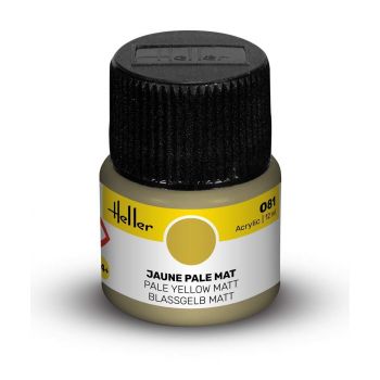 Heller - HELLER ACRYLIC PAINT 081 PALE YELLOW MATT 12 ML