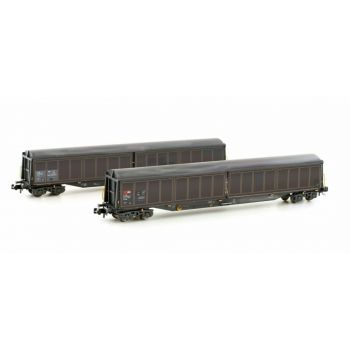 Hobbytrain - 1/160 2-p Schiebewandwagen Habils Sbb V-vi Gealtert (?/22) *hob-h23440