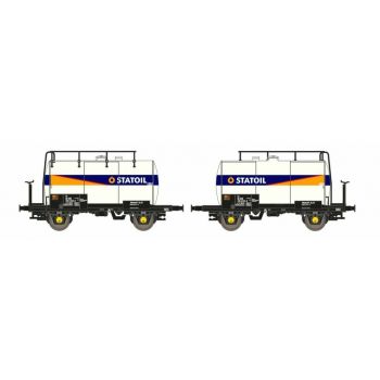 Hobbytrain - 1/160 2er Set Leichtbau-kesselwagen Dsb/statoil. Iv (?/22) *hob-h24853