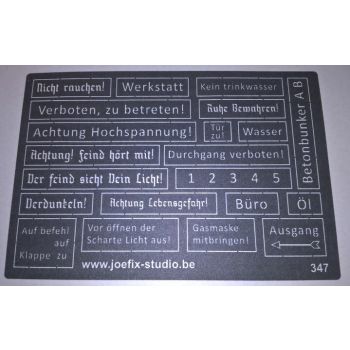 JoeFix - STENCIL: GERMAN WARNING TEKST 1