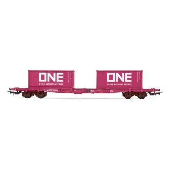 Jouef - TOUAX 4-AXLE CONTAINER WAGON S7B LOADED ONE V (9/23) *