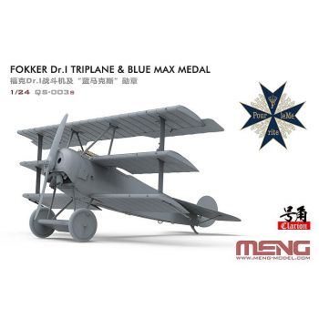 Meng - 1/24 Fokker Dr. I En Blue Max Medaille Le Qs-003s (?/22) *meqs-003s