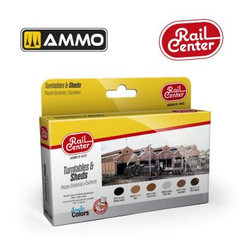 Ammo Mig Jimenez - RAIL CENTER - TURNTABLES en SHEDS 15ML 6 JARS (4/24) *