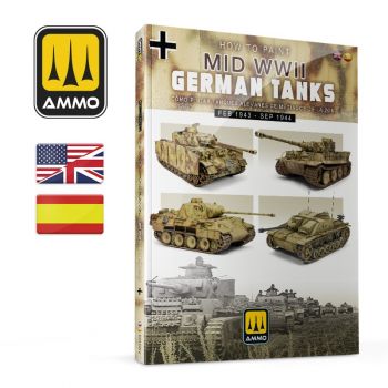 Ammo Mig Jimenez - BOOK HOW TO PAINT MID WWII GERMAN TANKS 43/44 ENG. (9/24) *