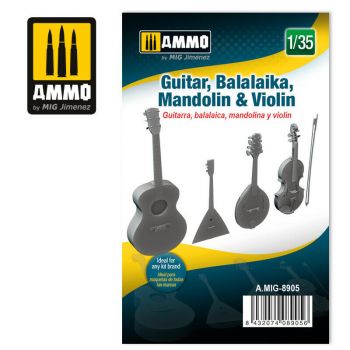 Mig - 1/35 Guitar Balalaika Mandolin En Violin (12/21) *mig8905