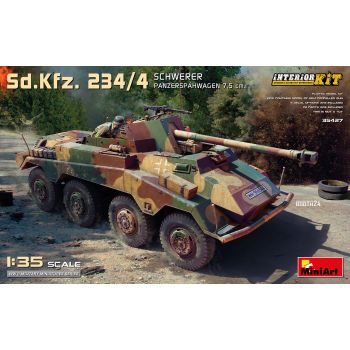 MiniArt - 1/35 SD.KFZ. 234/4 SCHWERER PANZERSPAHWAGEN 7,5 INT (7/24) *