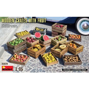 Miniart - 1/35 Wooden Crates With Fruit (12/21) *min35628