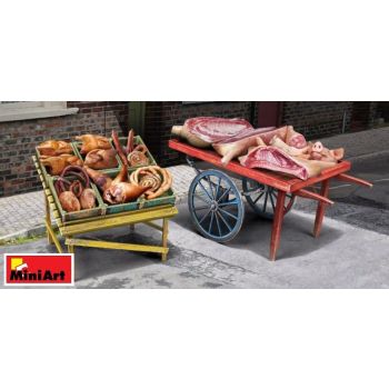 Miniart - 1/35 Meat Products With Cart (?/22) *min35649