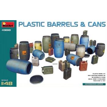 MiniArt - 1/48 PLASTIC BARRELS en CANS (?/23) *