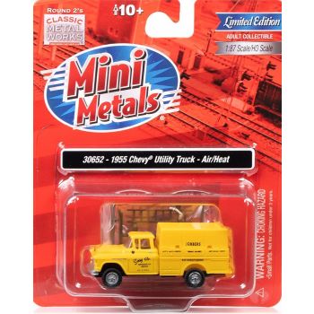 Mini Metals - 1/87 CHEVY UTILITY TRUCK YELLOW 1955