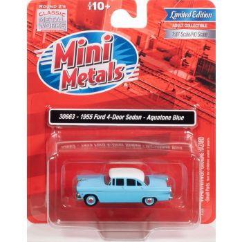 Mini Metals - 1/87 FORD 4-DOOR SEDAN AQUATONE BLUE 1955